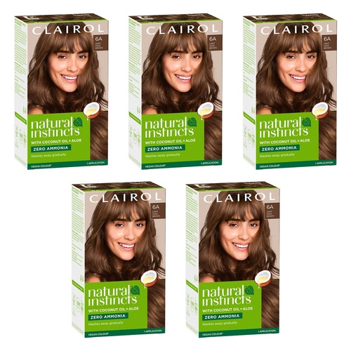 Clairol Natural Instincts 6A Light Cool Brown Pack of 5