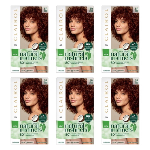 Clairol Natural Instincts 5R Medium Auburn Pack of 6