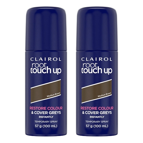 Clairol Root Touch-Up Root Concealing Spray Medium Brown 57g Pack of 2