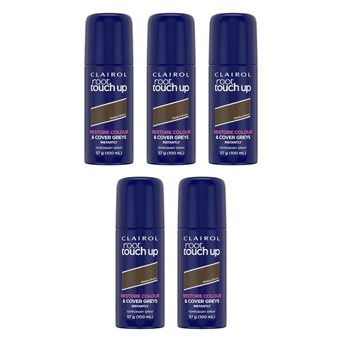 Clairol Root Touch-Up Root Concealing Spray Medium Brown 57g Pack of 5