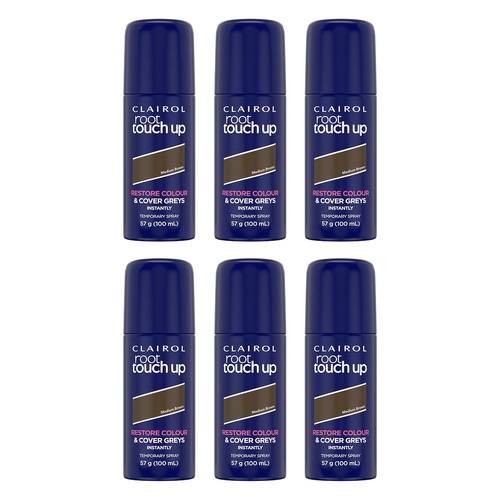 Clairol Root Touch-Up Root Concealing Spray Medium Brown 57g Pack of 6