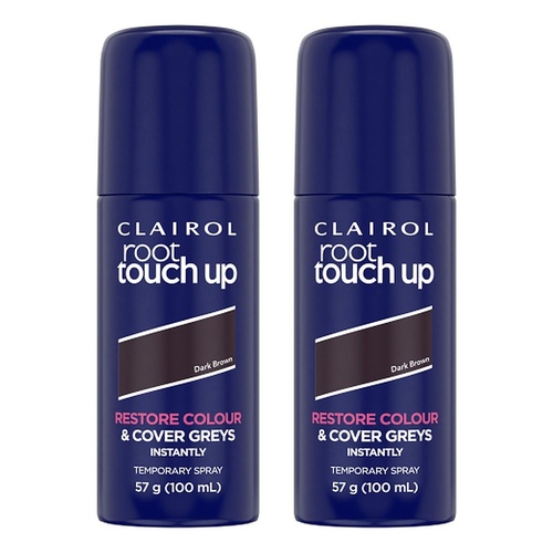 Clairol Root Touch-Up Root Concealing Spray Dark Brown 57g Pack of 2