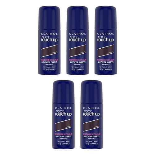 Clairol Root Touch-Up Root Concealing Spray Dark Brown 57g Pack of 5