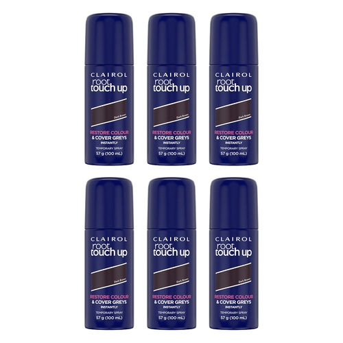 Clairol Root Touch-Up Root Concealing Spray Dark Brown 57g Pack of 6