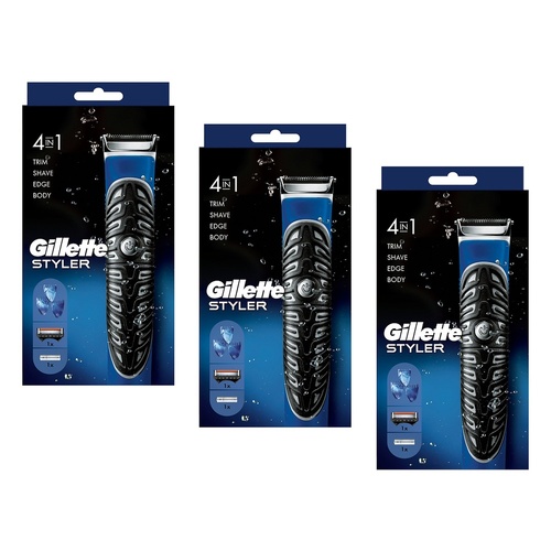 Gillette Fusion ProGlide Styler x 4 Bundle of 3