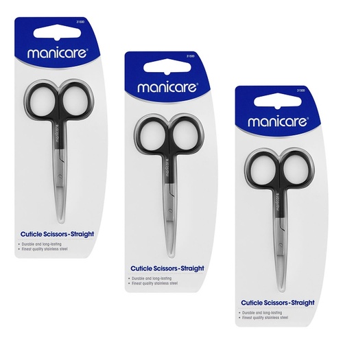 Manicare Cuticle Scissors, Straight x 3 Bundle of 3