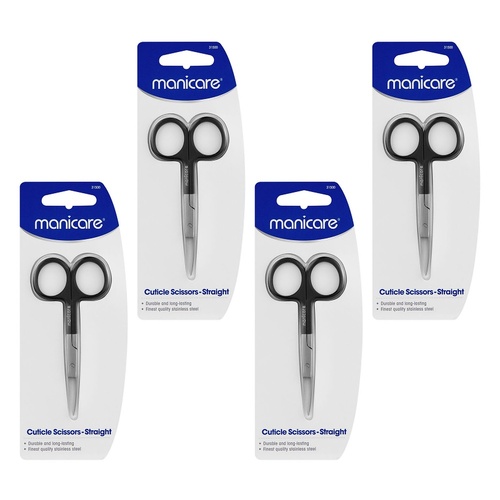 Manicare Cuticle Scissors, Straight x 3 Bundle of 4