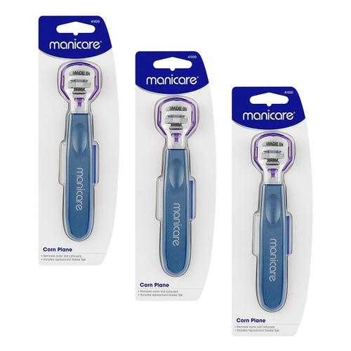 Manicare Corn Plane with Replacement Blades x 3 Bundle of 3
