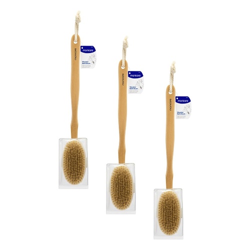 Manicare Wooden Bath Brush x 12 Bundle of 3
