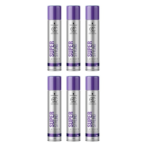 Schwarzkopf Extra Care Super Styling Lacquer Maximum Hold 100g Pack of 6