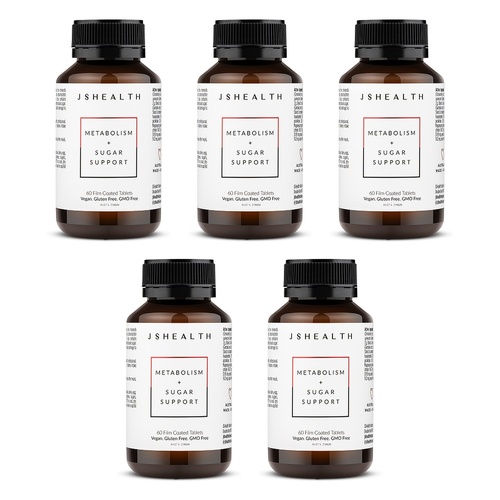 JSHealth Metabolism + Sugar Support 60 Tablets Pack of 5
