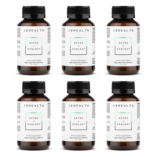 JSHealth Detox + Debloat 60 Tablets Pack of 6