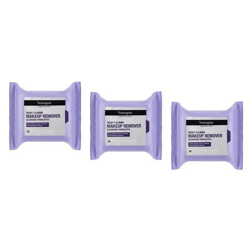 Neutrogena® Night Calming Makeup Remover Cleansing Towelettes 25 Wipes Pack of 3