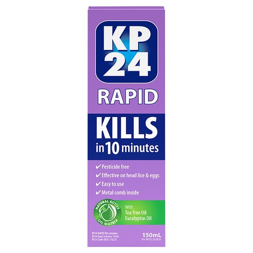 KP24 Rapid Head Lice Treatment Family Pack 150mL