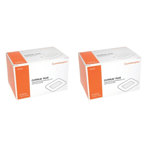 Cutifilm Plus Post Operative Dressing 7.2m x 5cm 50 Pack Bundle of 2