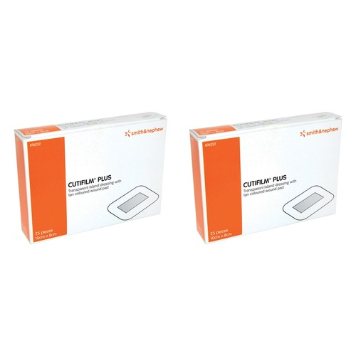 Cutifilm Plus Post Operative Dressing 8cm x 10cm 25 Pack Bundle of 2