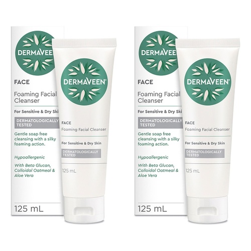 DermaVeen Foaming Facial Cleanser 125mL Pack of 2