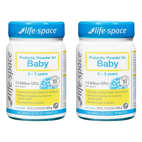 Life-Space Probiotic Powder for Baby 0-3 Years 60g Pack of 2