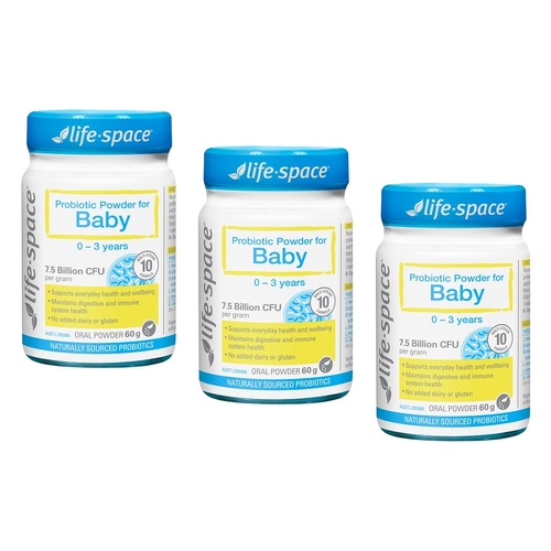 Life-Space Probiotic Powder for Baby 0-3 Years 60g Pack of 3