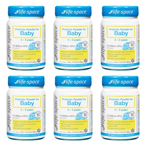 Life-Space Probiotic Powder for Baby 0-3 Years 60g Pack of 6