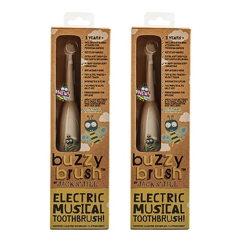 Jack N' Jill Buzzy Brush Electric Musical Toothbrush Pack of 2