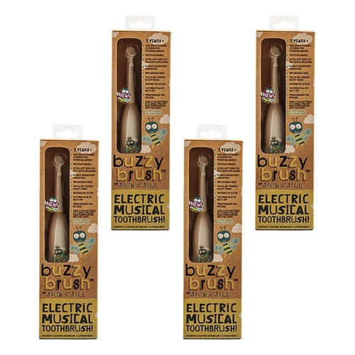 Jack N' Jill Buzzy Brush Electric Musical Toothbrush Pack of 4