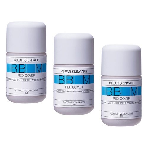 Clear Skincare BB Red Cover Cream Medium 50g Pack of 3