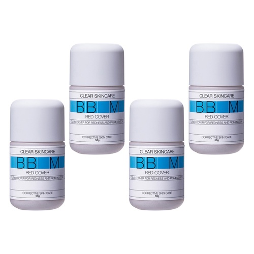 Clear Skincare BB Red Cover Cream Medium 50g Pack of 4