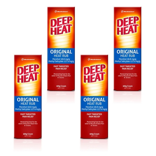Deep Heat Regular Relief 100g Pack of 4