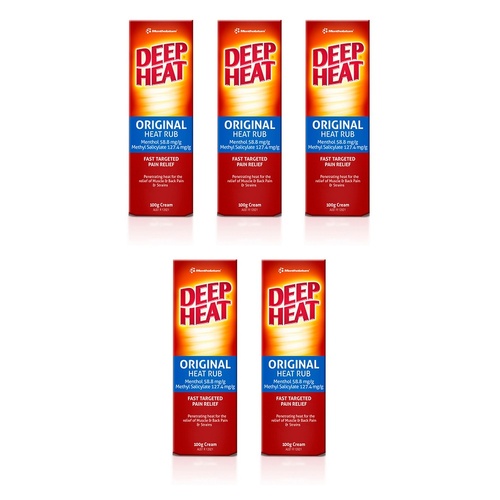 Deep Heat Regular Relief 100g Pack of 5