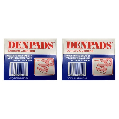 Denpads Lower Denture Cushions 5 Pack Bundle of 2