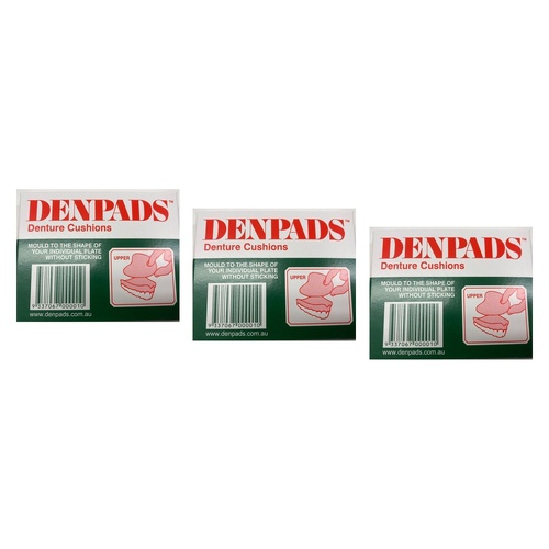 Denpads Upper Denture Cushions 5 Pack Bundle of 3