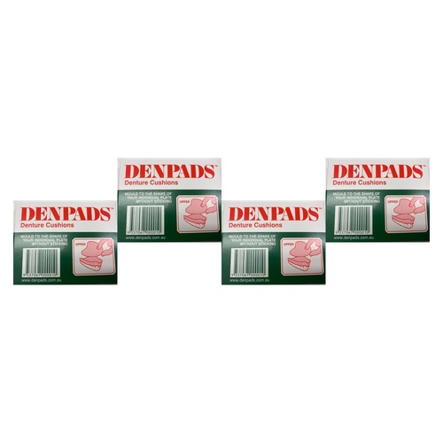 Denpads Upper Denture Cushions 5 Pack Bundle of 4