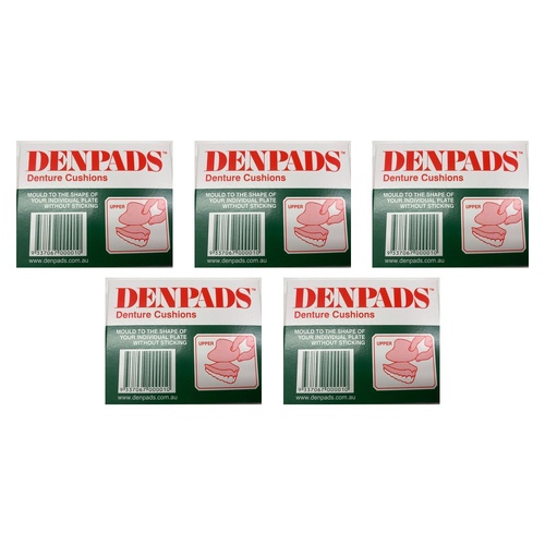 Denpads Upper Denture Cushions 5 Pack Bundle of 5