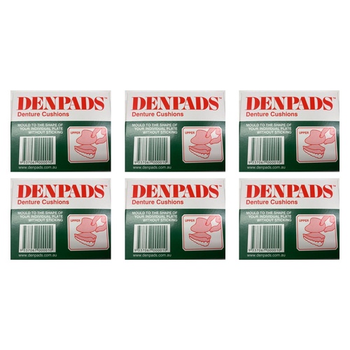 Denpads Upper Denture Cushions 5 Pack Bundle of 6