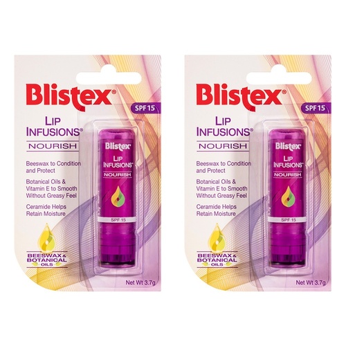 Blistex Lip Infusions Nourish 3.7g Pack of 2
