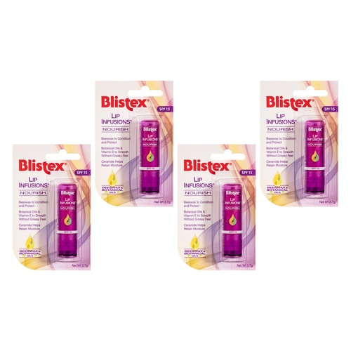 Blistex Lip Infusions Nourish 3.7g Pack of 4