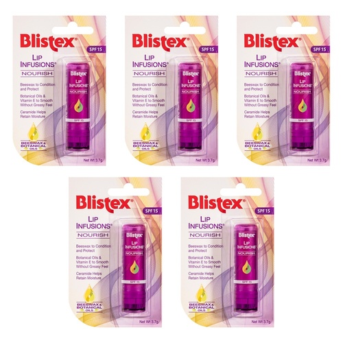 Blistex Lip Infusions Nourish 3.7g Pack of 5