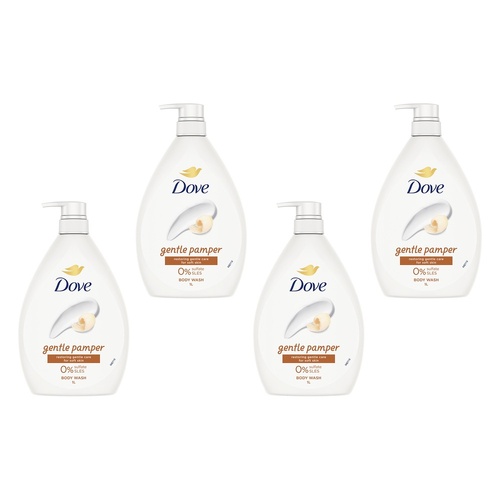 Dove Gentle Pamper Body Wash 1L Pack of 4
