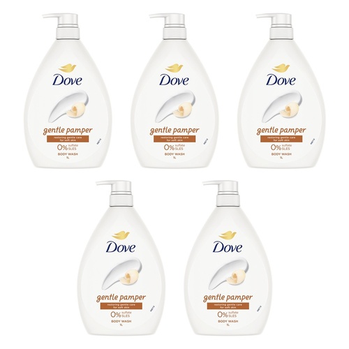 Dove Gentle Pamper Body Wash 1L Pack of 5