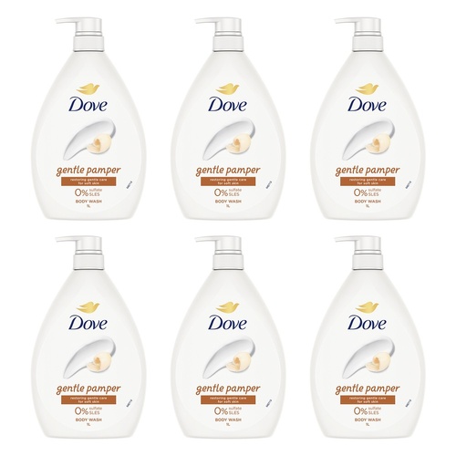 Dove Gentle Pamper Body Wash 1L Pack of 6