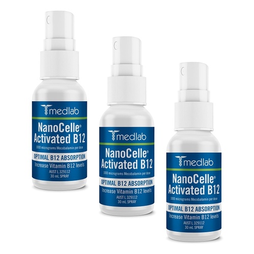 Medlab NanoCelle Activated B12 30mL Pack of 3