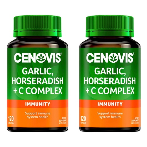 Cenovis Garlic, Horseradish & C Complex Immunity 120 Capsules Pack of 2