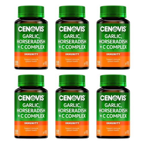Cenovis Garlic, Horseradish & C Complex Immunity 120 Capsules Pack of 6