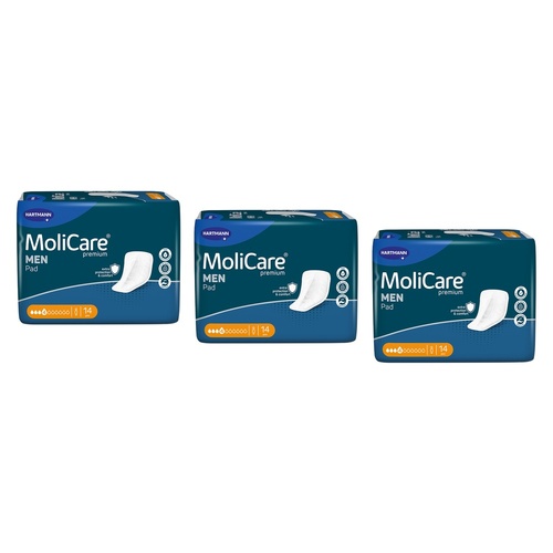 MoliCare Premium Men Pad 4 Drops 14 Pack x 12 Bundle of 3