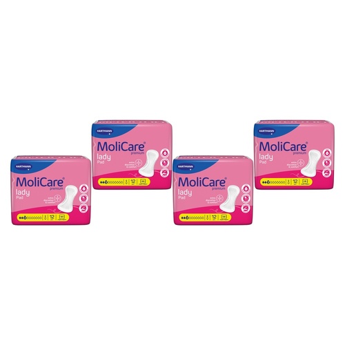 MoliCare Premium Lady Pad 3 Drops 12 Pack x 12 Bundle of 4