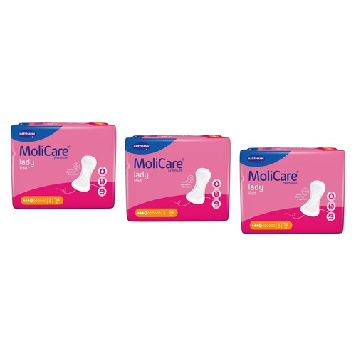 MoliCare Premium Lady Pad 4 Drops 14 Pack x 12 Bundle of 3