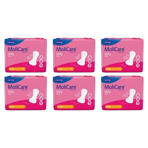 MoliCare Premium Lady Pad 4 Drops 14 Pack x 12 Bundle of 6