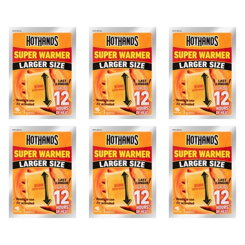 Hot Hands Super Warmer Body x 24 Bundle of 6