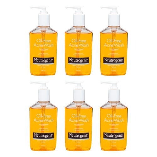 Neutrogena® Oil Free Acne Wash Face Cleanser 175mL Pack of 6